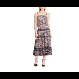 Women's Chaps Floral Smocked Maxi Dress‎ L